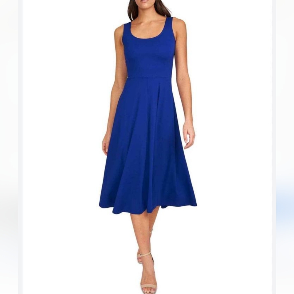 NWT MSK | $79 Scoop Neck Stretch Midi Dress - Picture 1 of 7
